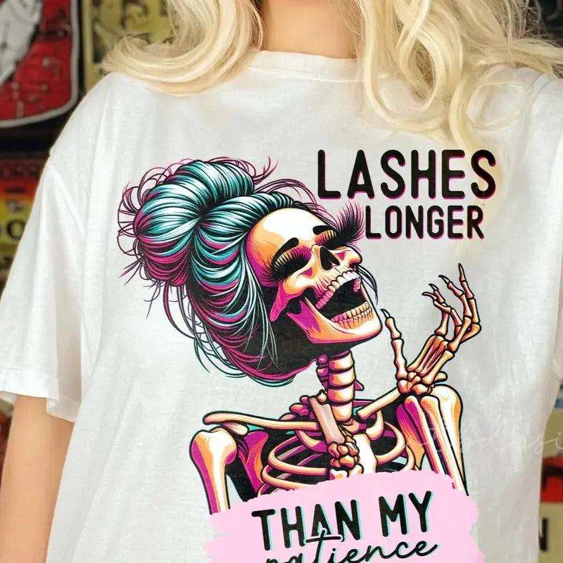 Lashes Longer Than My Patience Funny Best Selling T-Shirts