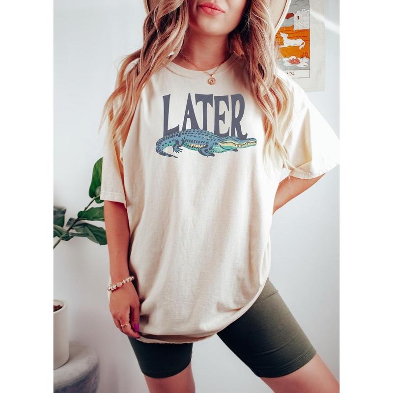 Later Gatorr Alligator Shirt Funky Statement Shirt Womenswear Tops T-Shirts
