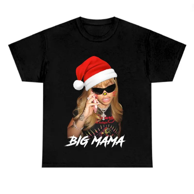 Lattooo Santa Red Kitty Rap Shirt T-Shirts