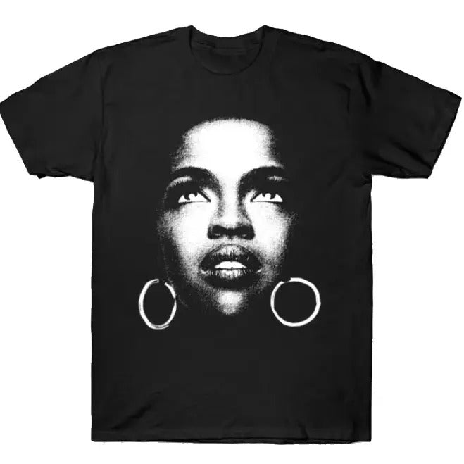Lauryn Hill Cotton Casual Crew Menswear Top T-Shirts