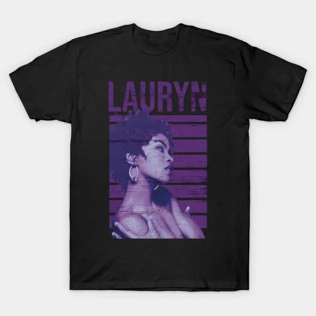 Lauryn Hill Vintage Lauryn Purple Hill Menswear T-Shirts