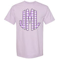 Lavender Gingham Monogram Comfort Colors 'NLB' T-Shirts