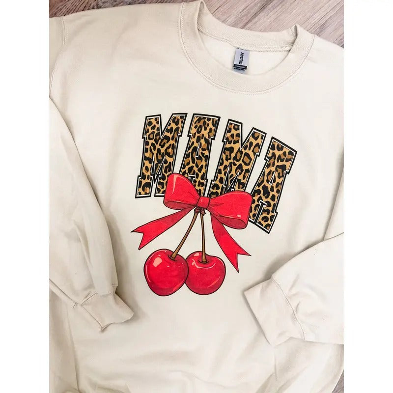 Leopard Mama Cherries Top T-Shirts