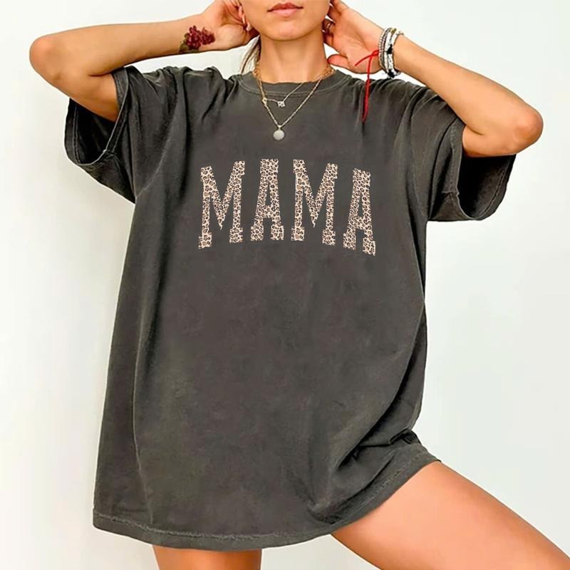 Leopard Mama Mom Retro Mama Mom Mama Leopard Mama T-Shirts