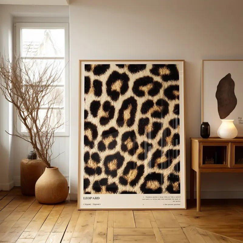 Leopard Wall Art Leopard Pattern Poster Preppy Typography Above Bed Bedroom Wall Decor Photography Definition Print T-Shirts
