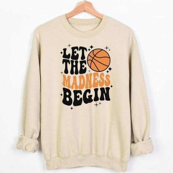 Let Madness Begin Classic Shirt March Madness Shirt College Basketball Shirt Basketball Lover Shirt Basketball Season Shirt Basketball Fan T-Shirts