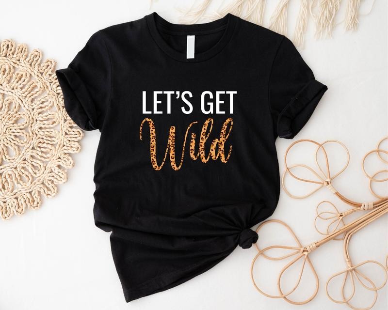 Let'S Get Wild Leopard Lover Bachelorette Shirt Bridesmaids Bridal Shower T-Shirts