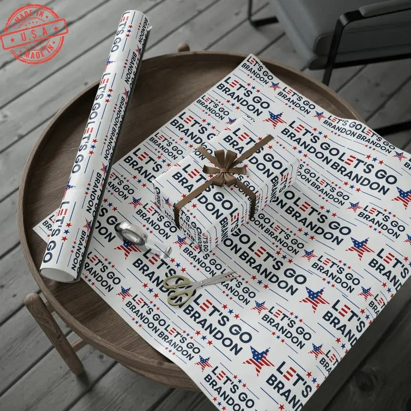 Let'S Go Brandon USA Wrapping Paper Trump Maga Let'S Go Brandon Trump Wrap T-Shirts