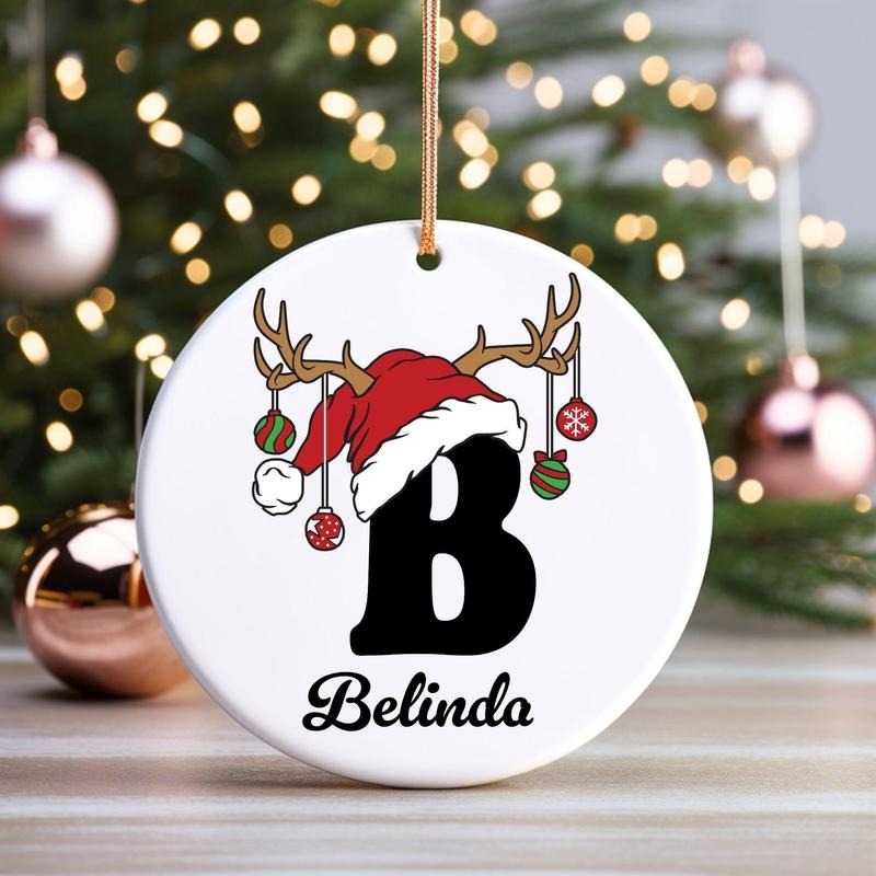 Letter Name Ornament 2024 Family Ornament Custom Initial Ornament Personalized Ornament Name Family Ornament T-Shirts