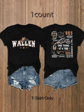 Plain Letter Print Round Neck Casual Short Sleeve Daily Summer T-Shirts