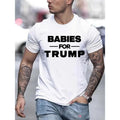 Letter Print Casual Street Summer Autumn Slightly Elastic Round Neck Made USA T-Shirts