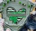 Librarian Clover Heart DTF Transfers THIS IS NOT SHIRT T-Shirts
