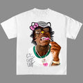 Lil Uziii Grey Kitty Rap Shirt Cute Y2k Shirt Top Womenswear T-Shirts