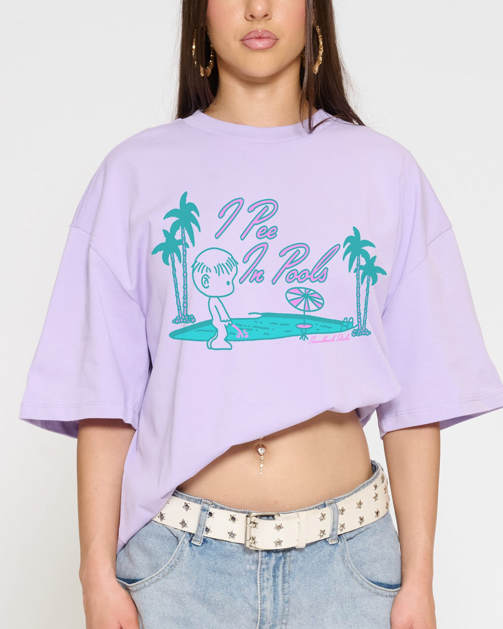 I Pee In Pools Oversized Tee