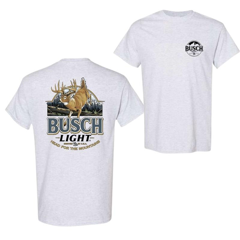 Limited Busch Light Deer Label Double Side Shirt T-Shirts