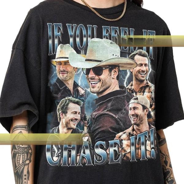 Limited If You Feel Chase Glen Powell Vintage Shirt Woman Anda Man VIntage T-Shirts