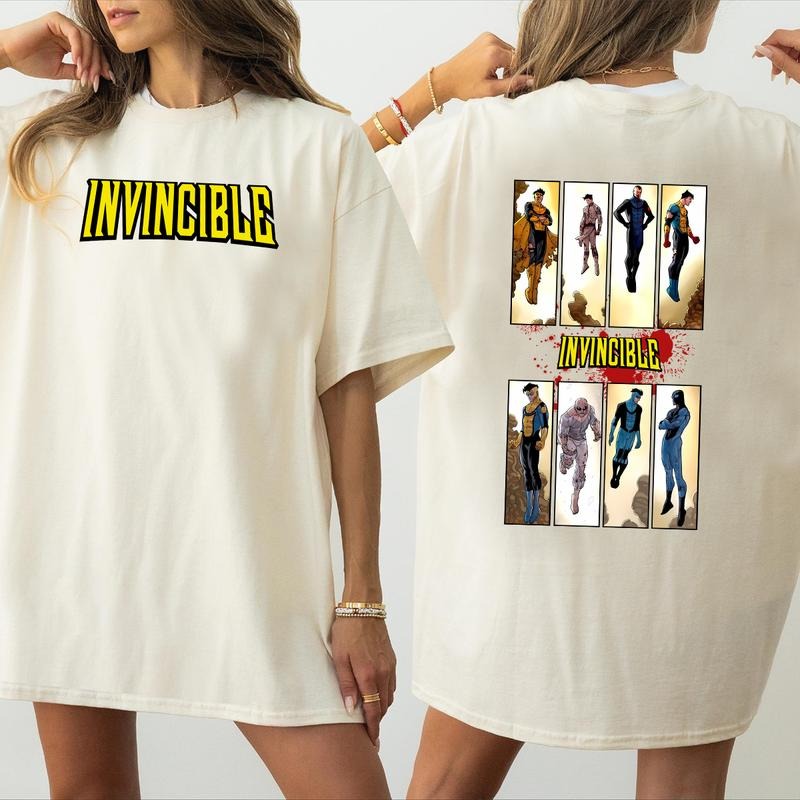 Limited Invincible Mark Superhero Shirt Supe Costume Comic Book Fan Mineral Wash T-Shirts