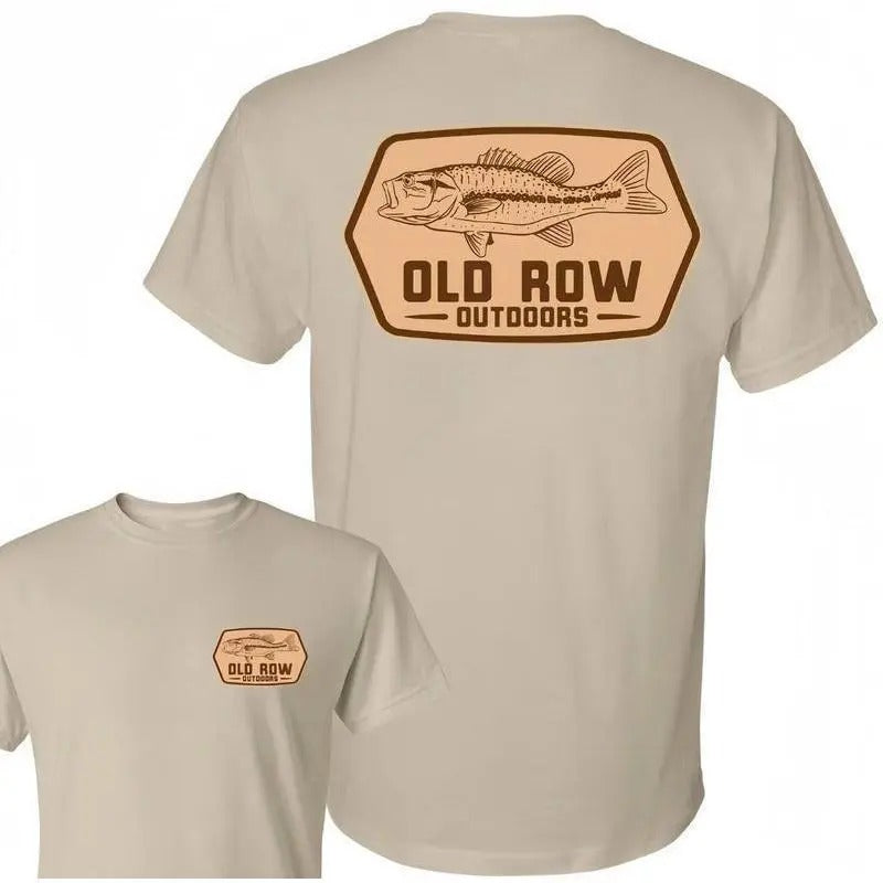 Limited Vintage Out Row Outdoors Fishing Bass Ideal Dad Mom Classic Cotton T-Shirts