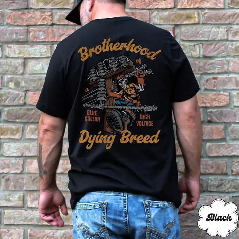 Lineman Shirt Lineman Blue Collar Shirt Blue Collar Lineman Decal T-Shirts