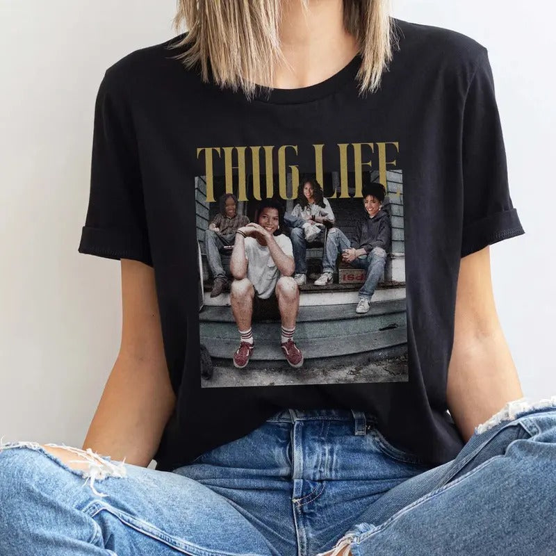 Living Single 90'S TV Classic Show Shirt Living Sigle Thug Life Version Shirt Best Friend Sister BFF College T-Shirts
