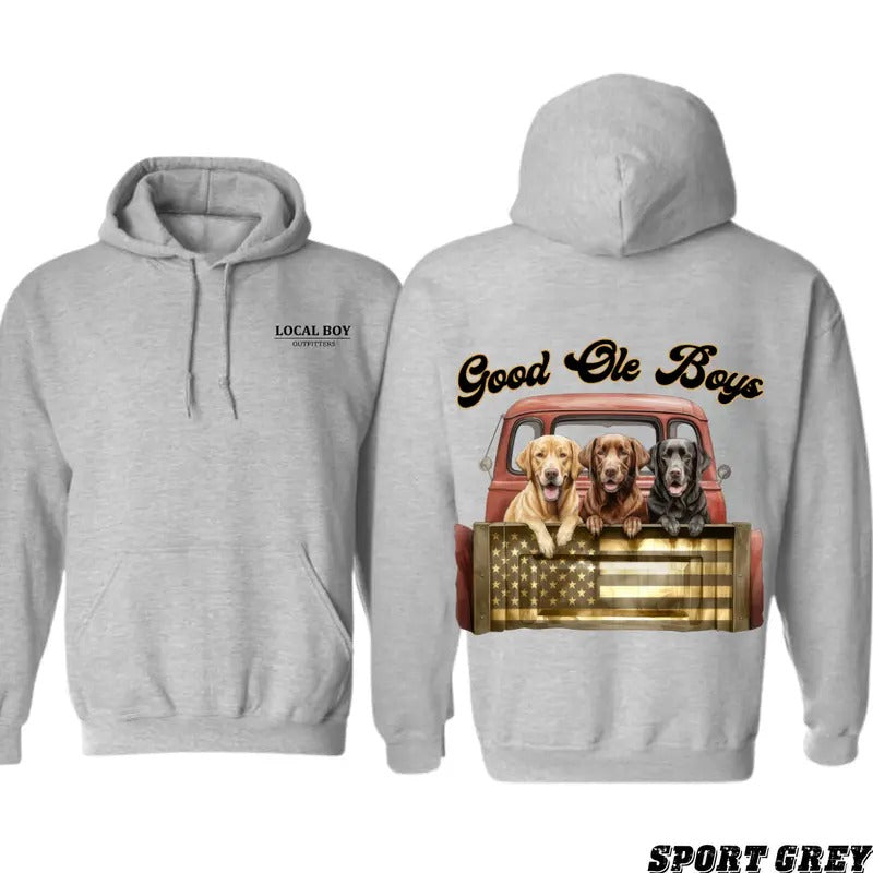 Local Boy Good Ole Funny Dogs Dogs Truck Country Outfits Comfort Long Sleeve Tops Soft Cotton Womenswear T-Shirts