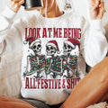 Me Being All Festive Shiit Funny Snarky Skeleton Sarcastic Shirt Skull Santa Claus T-Shirts
