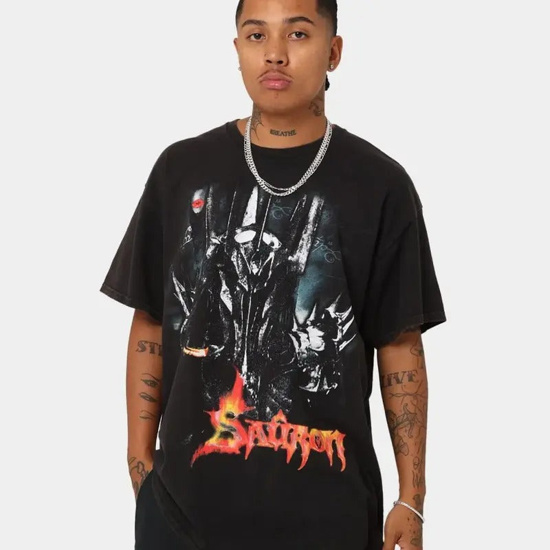 Lord Rings Sauron Vintage Trending Movie Shirt Menswear Womenswear Streetwear Movie Fans Casual Cotton T-Shirts