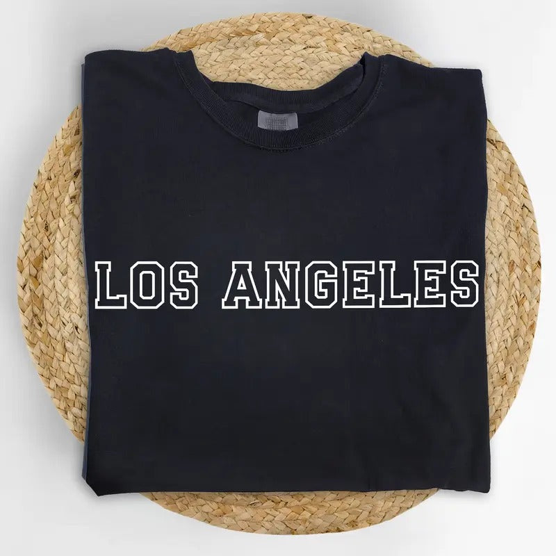 Los Angeles California Comfort Colors Shirt Place Name Custom State Custom Personalized Customized Text T-Shirts
