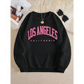 Los Angeles Print Casual Long Sleeve Crew Neck Fall & Winter T-Shirts
