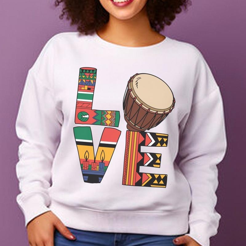 Love Kwanzaa Africana Traditional Shirt African American Kwanzaa Candles Kwanzaa African T-Shirts