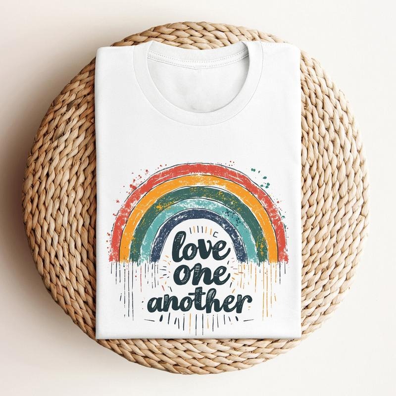Love One Another LGBT LGBT Shirt Pride Flag Shirt LGBT Flag Shirt Bisexual Shirt Lesbian Rainbow Shirt Gay Pride T-Shirts