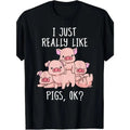 Love Pig Pigs Cute Swine Made USA T-Shirts