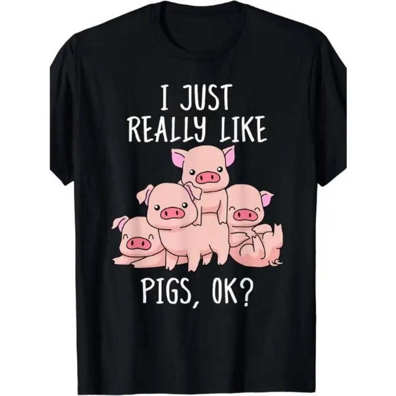 Love Pig Pigs Cute Swine Made USA T-Shirts