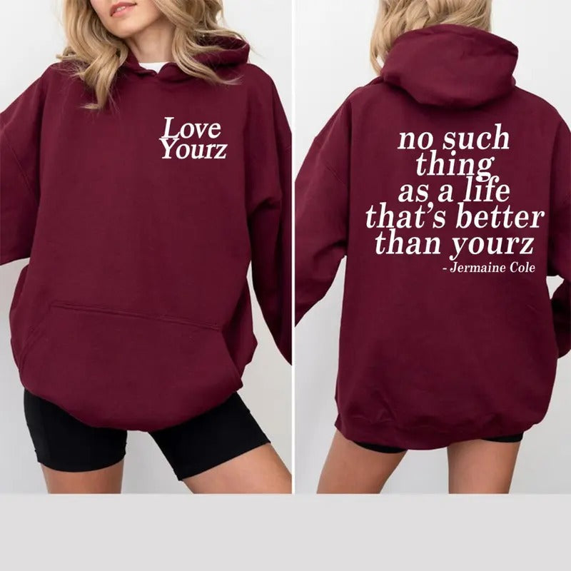 Love Yourz Quote Casual Street Fleece Fabric Perfect T-Shirts