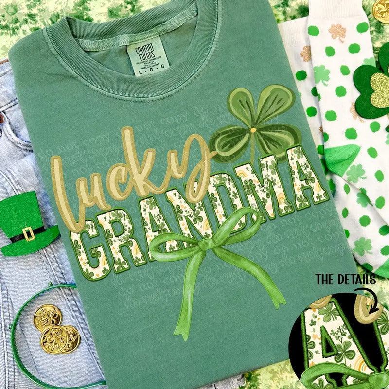 Lucky Grandma DTF Transfers THIS IS NOT SHIRT T-Shirts