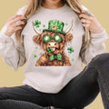 Lucky Highland Cow St. Patrick'S Day St. Patrick'S Day Funny St. Patty'S Day Shirt Cow Lover T-Shirts
