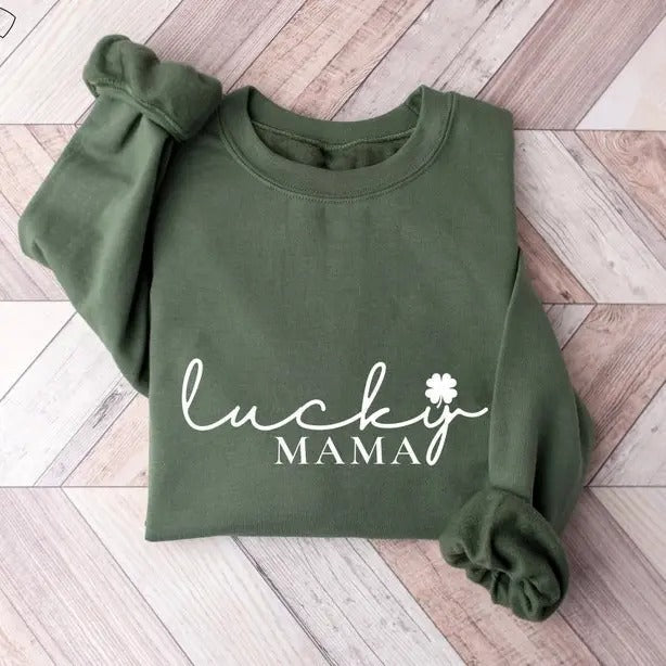 Lucky Mama St Patricks Day Mom Mothe'S Days Clover Shirt Saint Patricks Day Mama Shirt T-Shirts