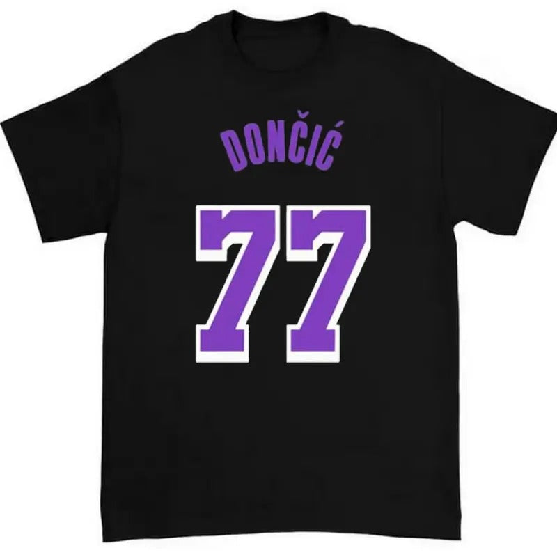 Luka Dooncic 77 Los Angeles Number & Name T-Shirts