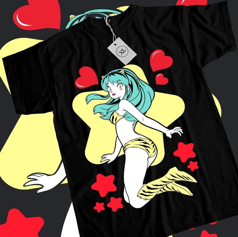 Lum Urusei Yatsura S 4XL Darling No Baka Girl Kawai Anime Girl Shirt S 4XL T-Shirts