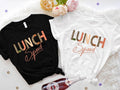 Lunch Squad Shirt Matching Lunch Lady Shirts Cafeteria Worker Leopard Lunch Squad School Group Shirts T-Shirts