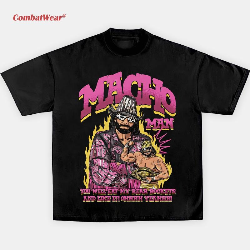 MACHO MAN Wrestling Wrestling 2025 Wrestler Shirt Sports Shirt Vintage Wresting Shirt Wrestling Fan T-Shirts