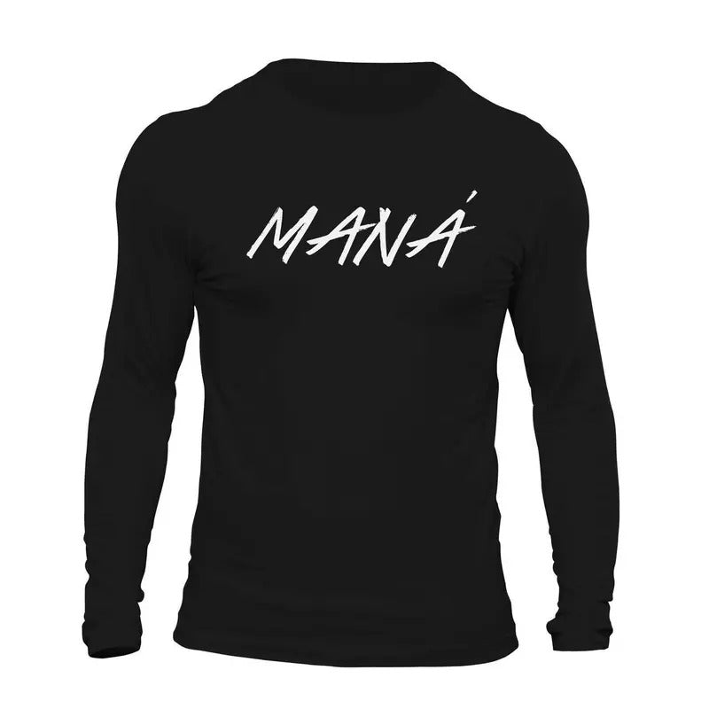 MANA Brushed Text Long Sleeve Playera T-Shirts