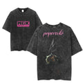 MGK Papercuts Machine Gun Kelly Smoking Mic Shirt Rock Grunge Music Alternative Concert Streetwear Top T-Shirts