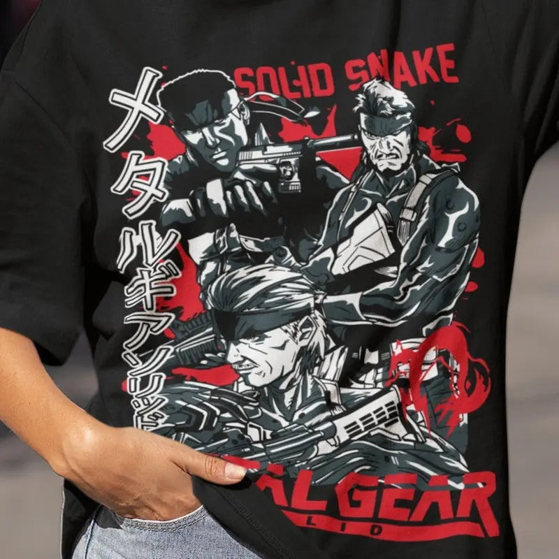 MGS1 Snake Shirt Metal Gear Solid Retro Shirt Fans Snake & Raiden MGS Sons Liberty Metal Gear Solid T-Shirts