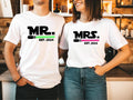MR & MRS Est 2024 Shirt Matching Couples Honeymoon Bride Groom Wedding Party Wife Husband Shirt Just Married T-Shirts