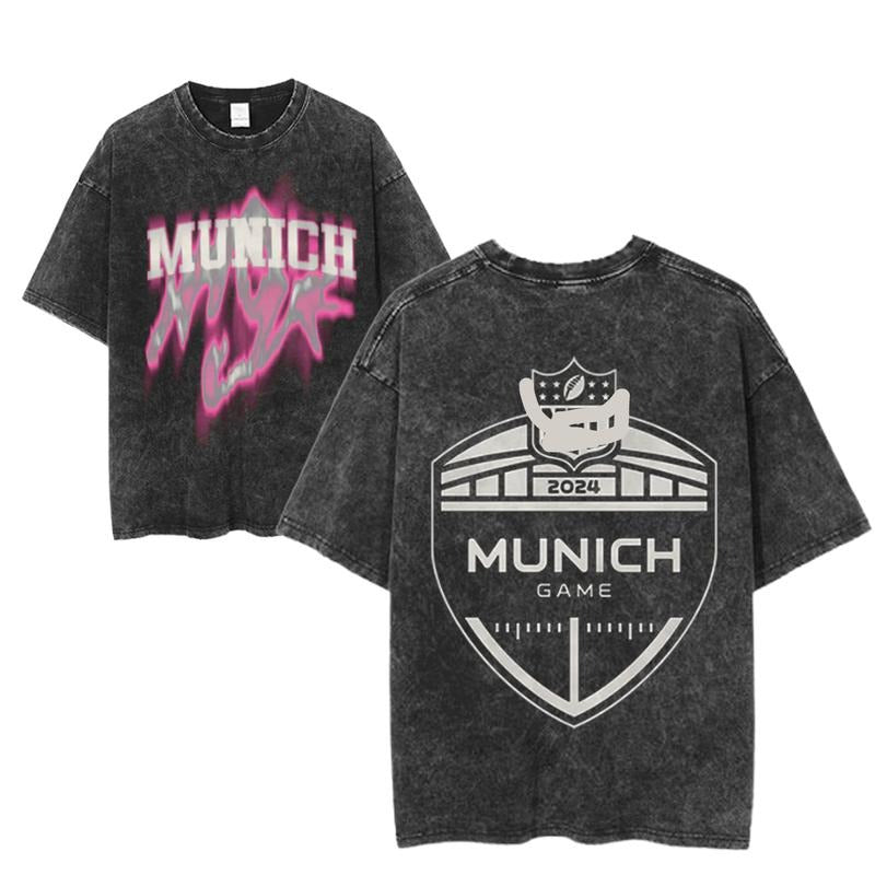 Machine Gun Kelly Munich Game 2025 Pink Flame Football Shirt Streetwear Sports Top T-Shirts