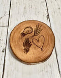 Magical Wooden Engraved Coaster Round Salt Rosemary Lavender Love Rustic Wood Slice Everyday Use & Decor T-Shirts