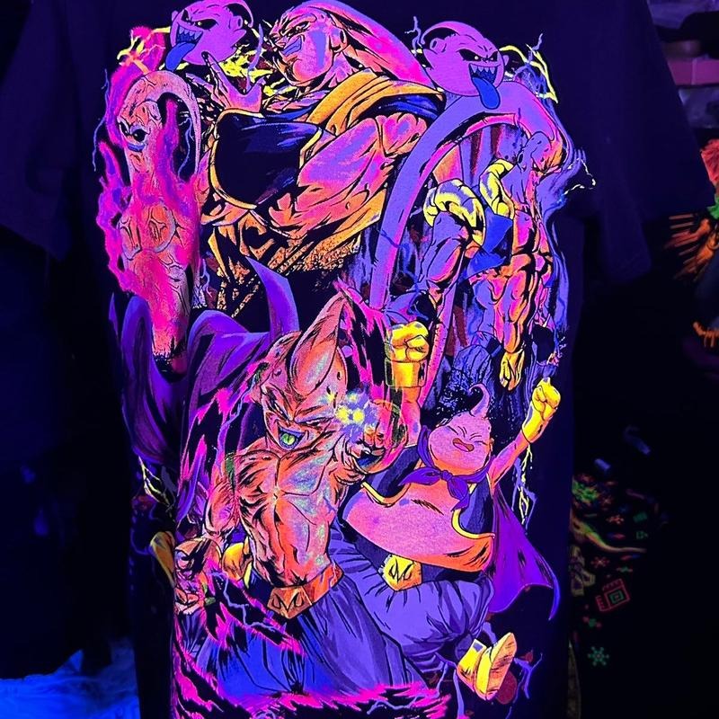 Majin Boo En Todas Sus Fases Casual Black T-Shirts