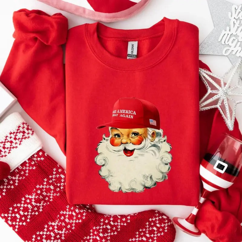Make Great Again Shirt Santa Republican Mom T-Shirts