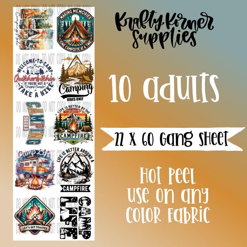 Making Memories DTF Transfer Gang Sheet 22 X 60 T-Shirts